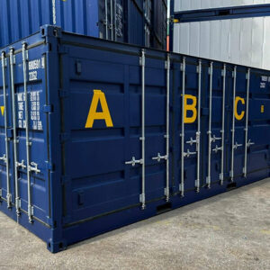 conteneur maritime de 20 pieds "Open Side" avec bac de rétention (drip tray)-Neuf