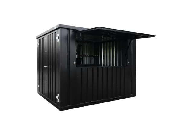 Conteneur Bar Démontable XL 3 x 2 Mètres Noir RAL 9005-Neuf