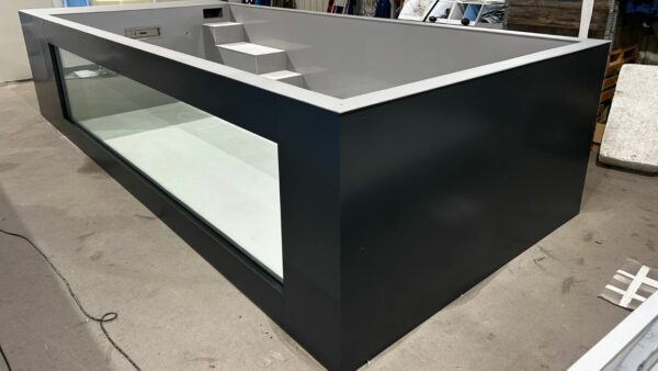 Piscine en polypropylène 6.5 mx 2.5 m avec fenêtre de piscine de 4 m-Neuf