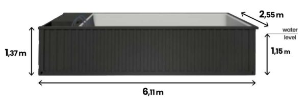 Piscine conteneur de 6.2 mx 2.5 m Jet Swim, Sport&Spa-Neuf - Image 5