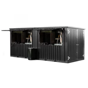 Conteneur Bar Démontable 6×2 mètres XL Noir RAL 9005-Neuf